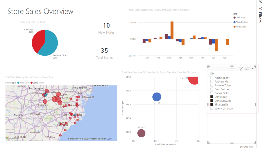 Creating a Slicer in Power BI 2