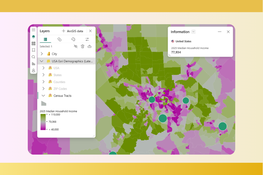 ArcGIS for Power BI wać lepsze decyzje.